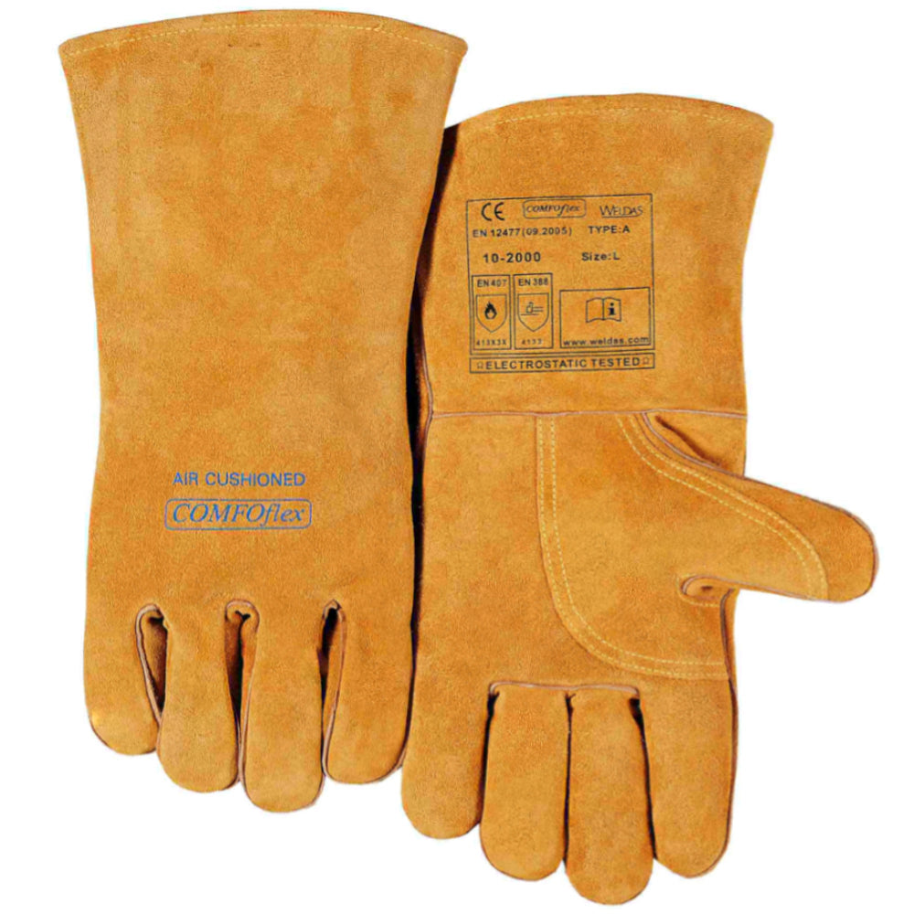 Weldas Size 9 COMFOflex lined Bucktan Wide Body Gauntlet